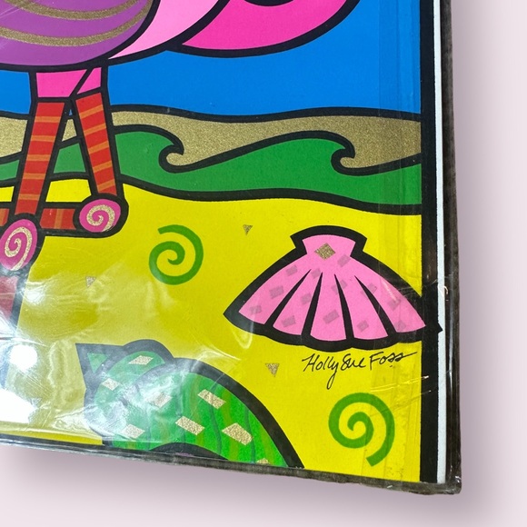 Fun And Colorful Flamingo Beach Print Art By The Artist Holly Sue Foss 8” x 10” - Picture 4 of 6
